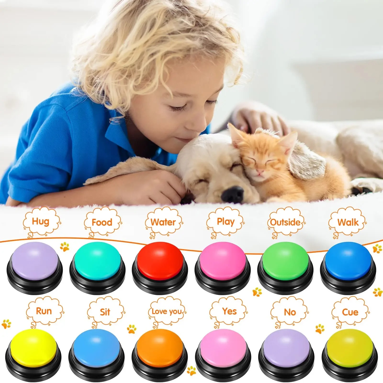 Dog Talking Button Recordable Dog Communication Button