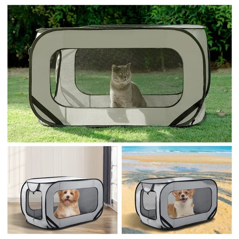 Outdoors Dog Cage Portable Folding Pet Car Trunk Carrier