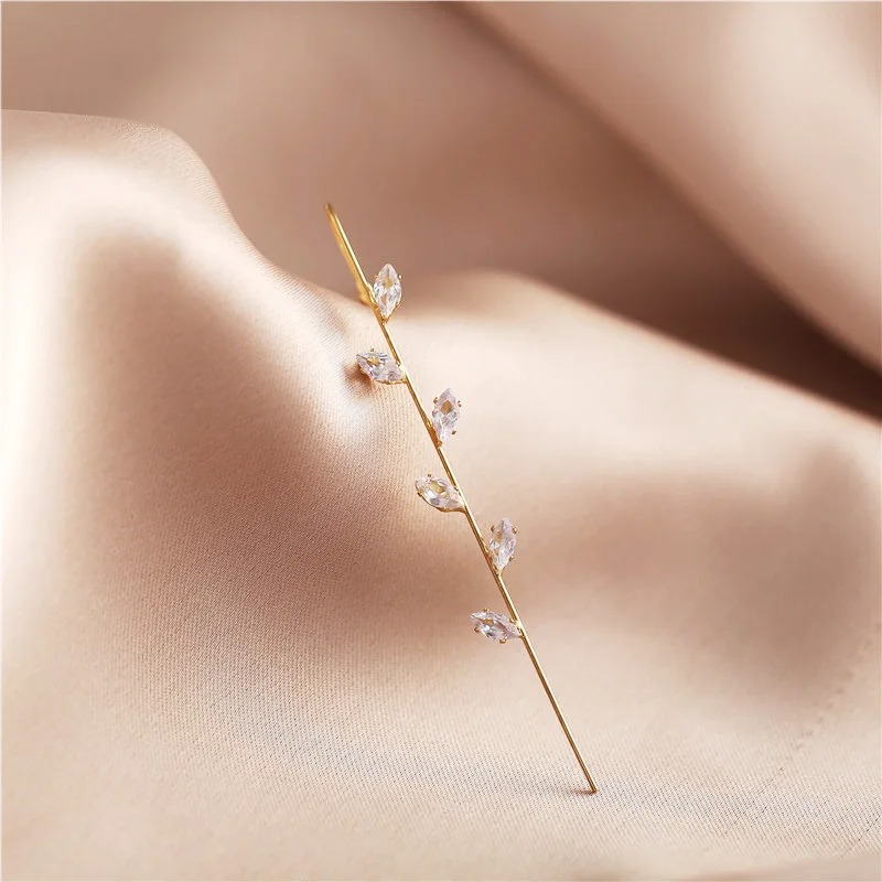 Vintage Ear Wrap Crawler Hook Earring Crystal Stud Earrings For Woman 