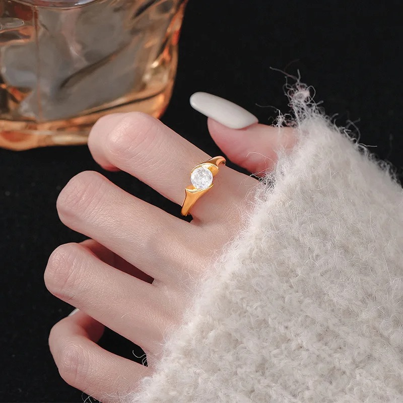  Unique Shiny Zircon Open Rings For Women