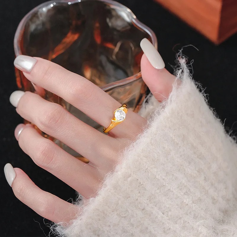  Unique Shiny Zircon Open Rings For Women