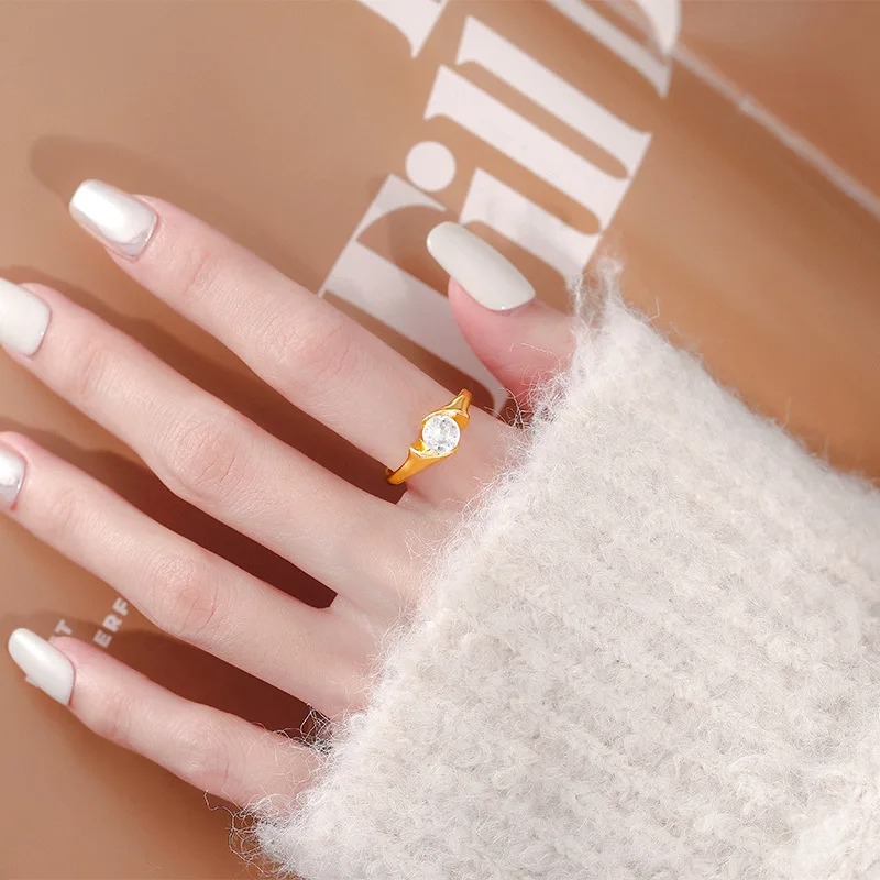  Unique Shiny Zircon Open Rings For Women