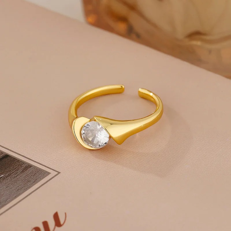 Unique Shiny Zircon Open Rings For Women