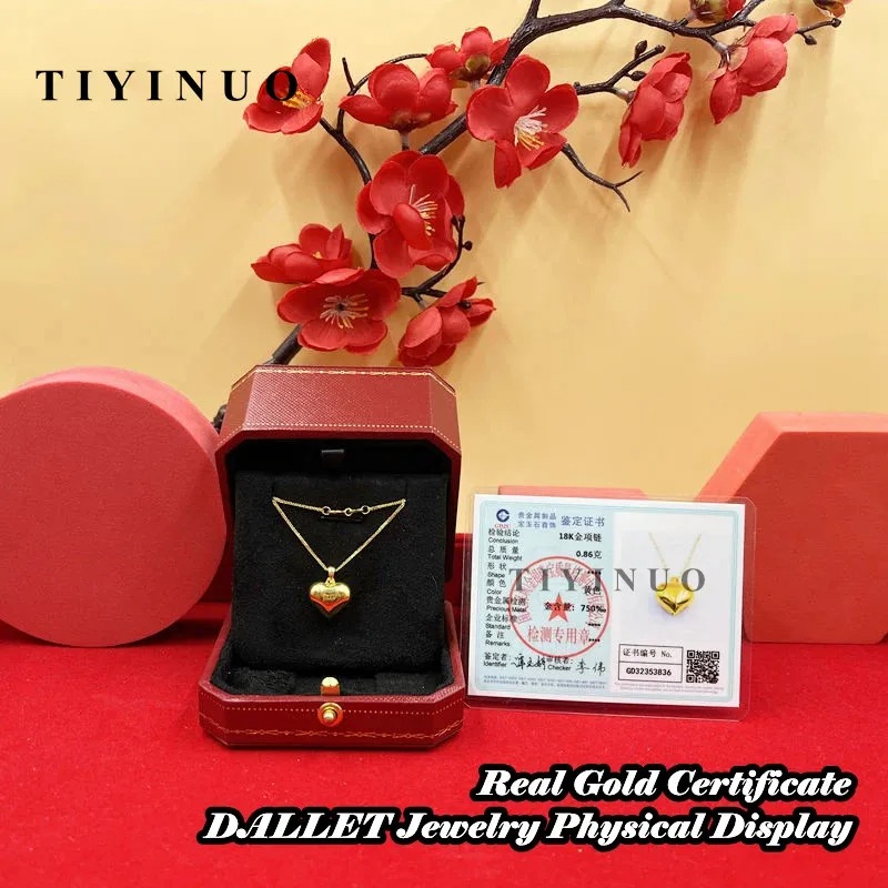 Gold Necklace Heart Love