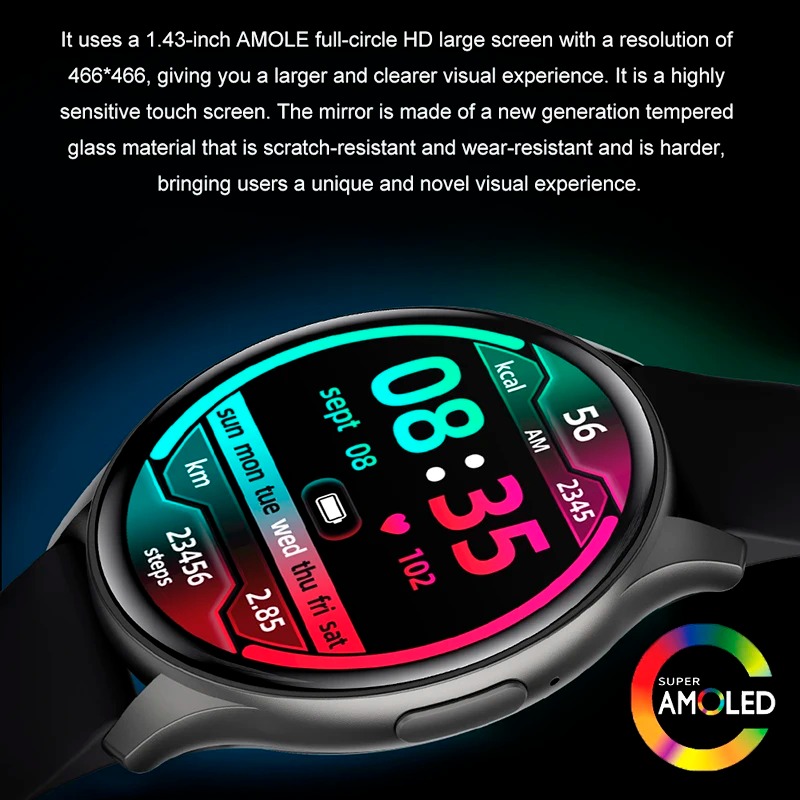 New Xiaomi Huawei 1.43 inches Bluetooth Call Smartwatch Women Men 
