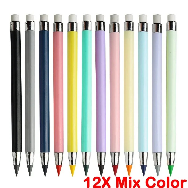 1/12pcs Set Infinity Pencils No Sharpening Eternity Pencils No Ink