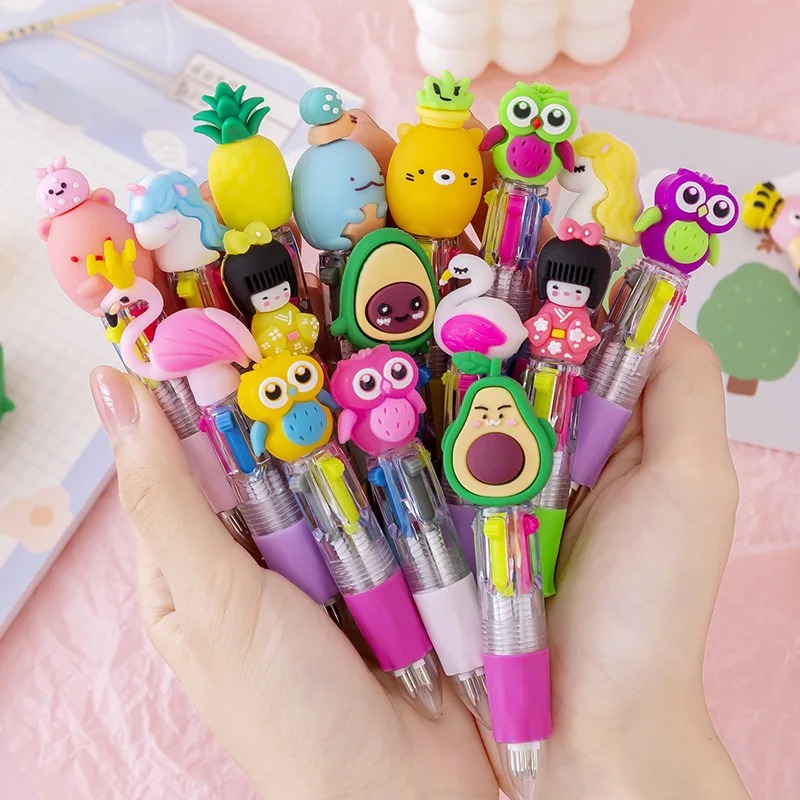 20Pcs/Lot Cute Cartoon 4 Color Mini Ballpoint Pen