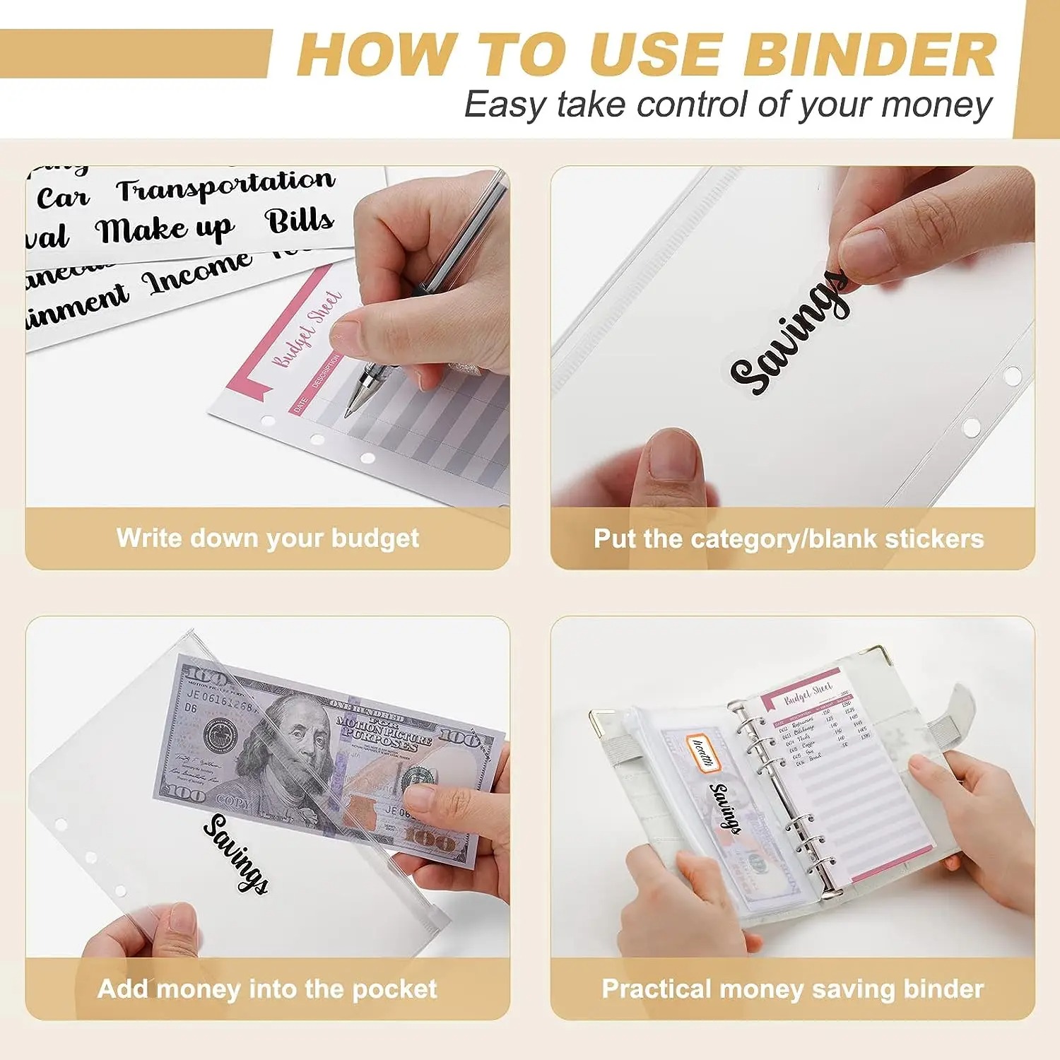 A6 Money Saving Organizer Marble Notebook 