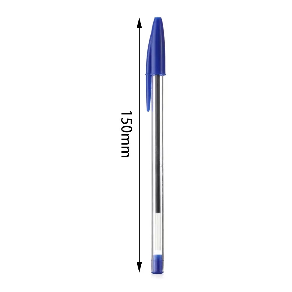 50/100Pcs Ballpoint Pens 1.0mm Blue Black Plastic Ball Point Pen