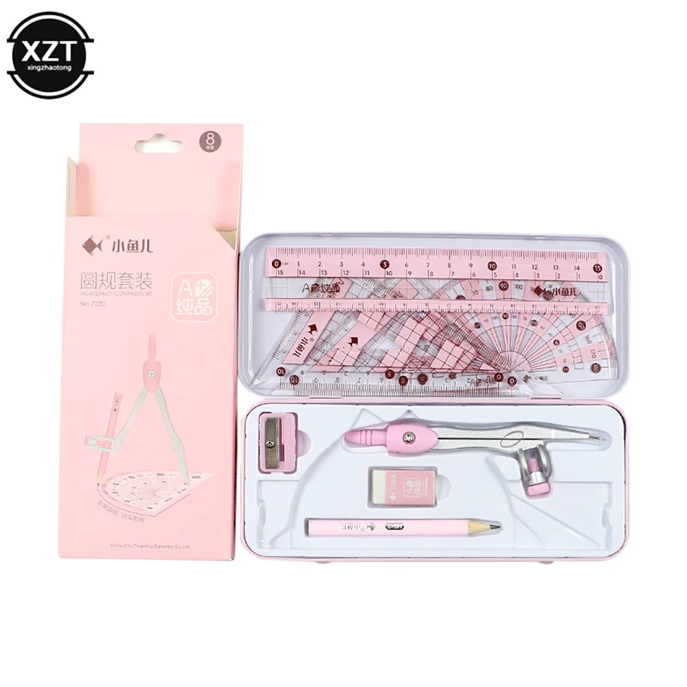 8Pcs/Set Geometry Maths Student Drawing
