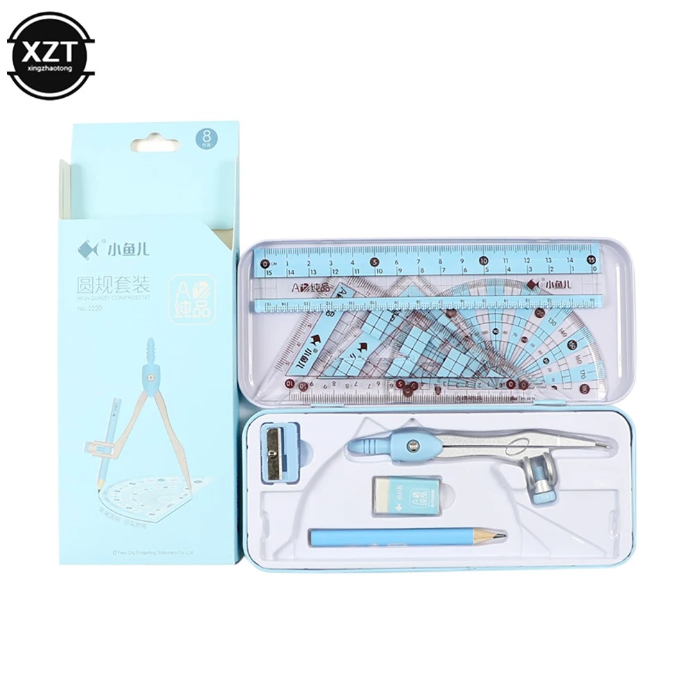 8Pcs/Set Geometry Maths Student Drawing