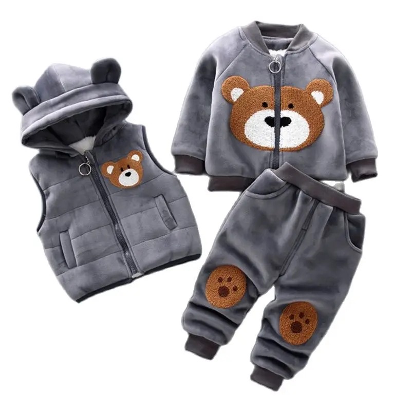 Thick Fleece Cartoon Bear Jacket