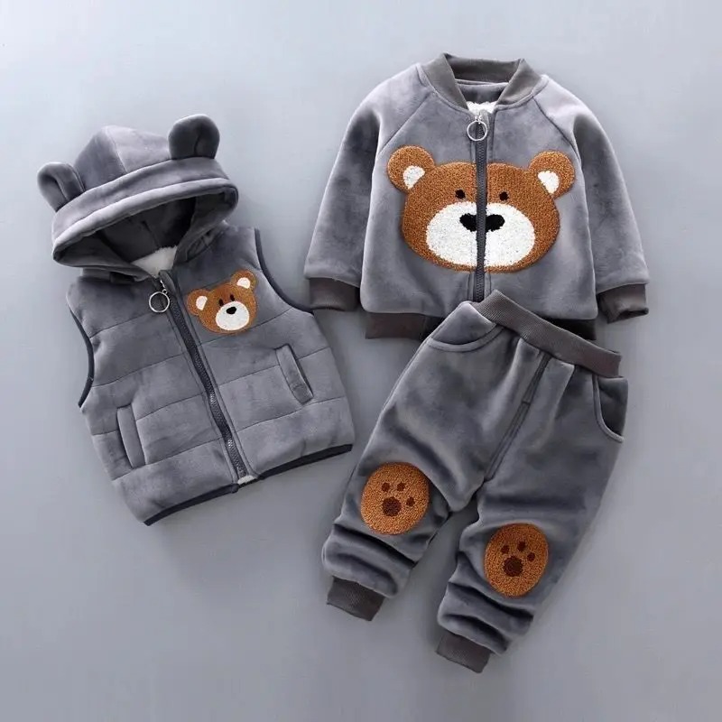 Thick Fleece Cartoon Bear Jacket