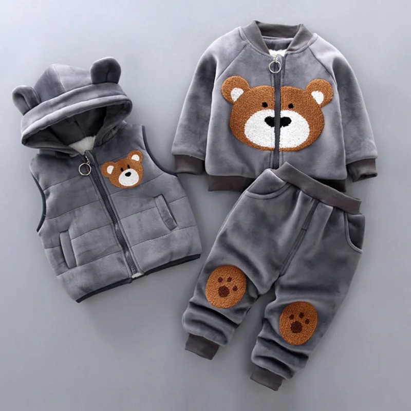 Thick Fleece Cartoon Bear Jacket