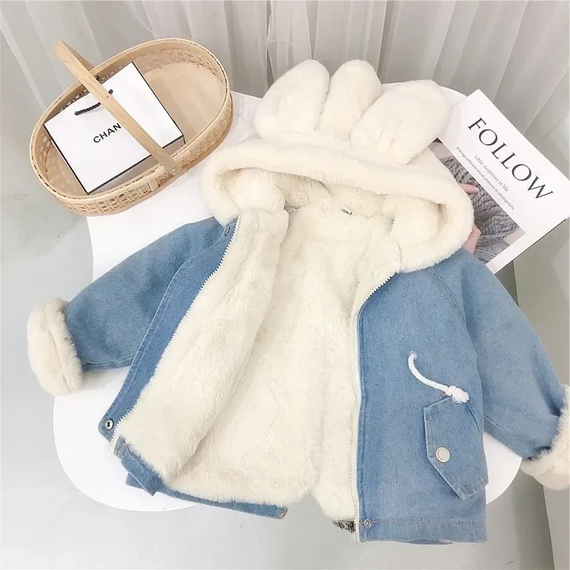 Winter Clothes Jacket for Girls Boys Denim 