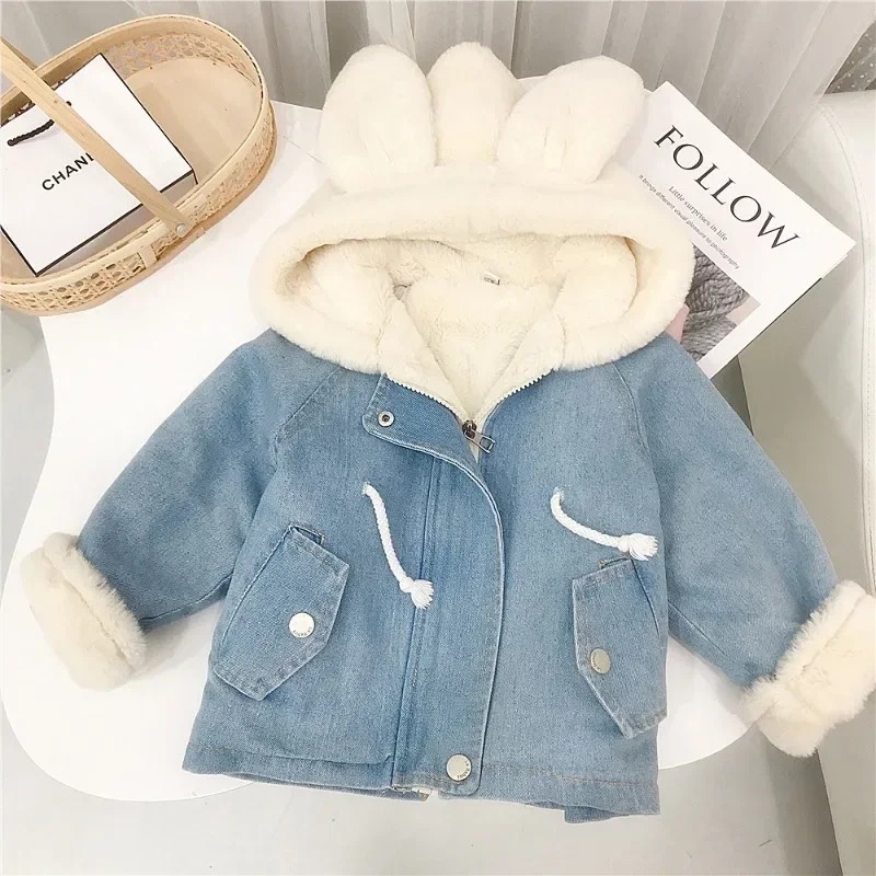 Winter Clothes Jacket for Girls Boys Denim 