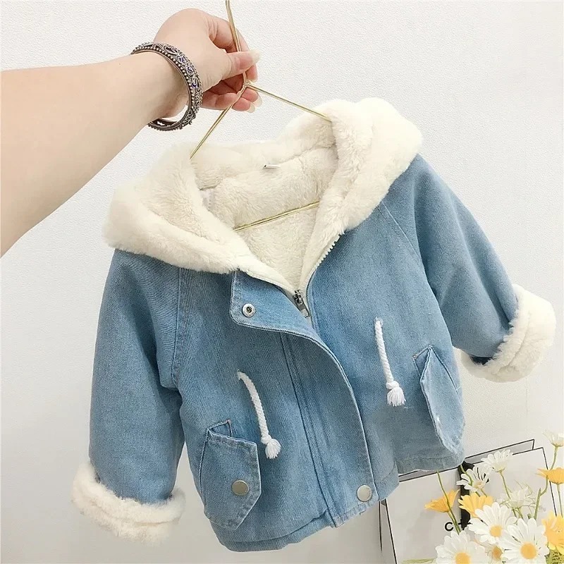 Winter Clothes Jacket for Girls Boys Denim 