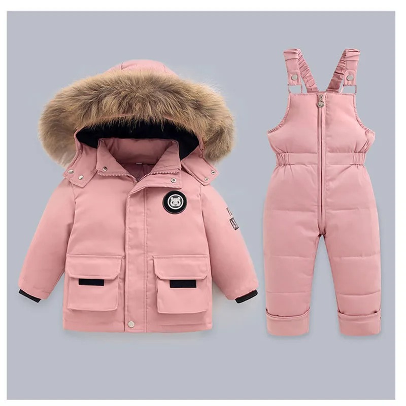 Winter Baby Jacket And Overalls Boys And Girls