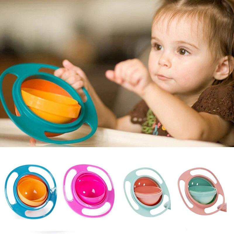 360 Rotate Spill Proof Feeding Dishes For Baby
