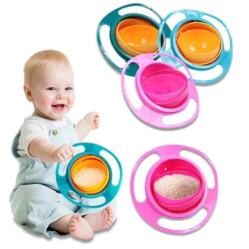 360 Rotate Spill Proof Feeding Dishes For Baby