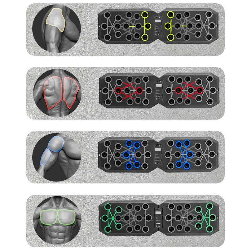 Portable Multifunctional Push-up Board Set With Handles