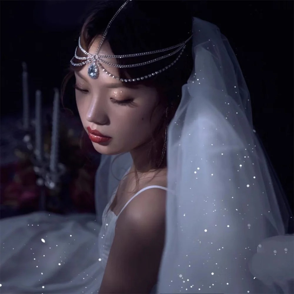 Crystal Forehead Eyebrow Pendant Headwear