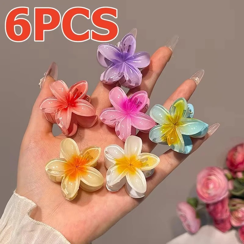 6Pcs Hawaiian Gradient Hair Clips 