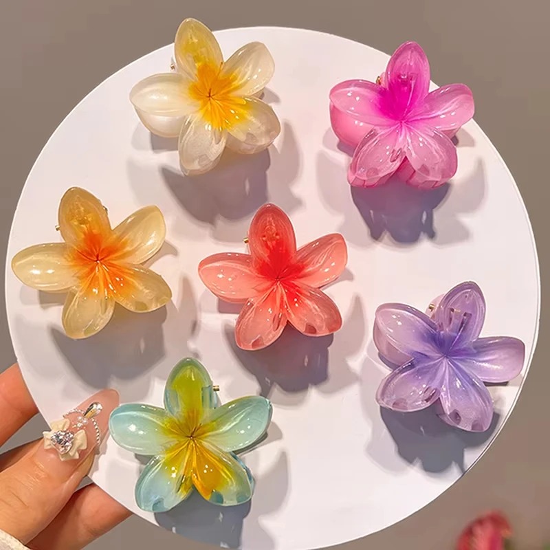 6Pcs Hawaiian Gradient Hair Clips 
