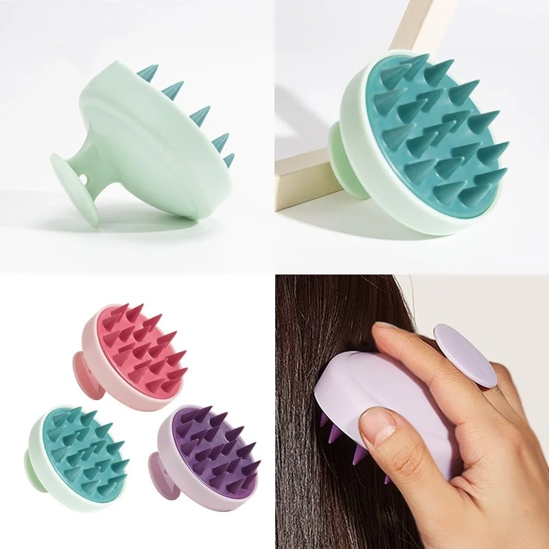 1pc Silicone Shampoo Brush Head Scalp Massage