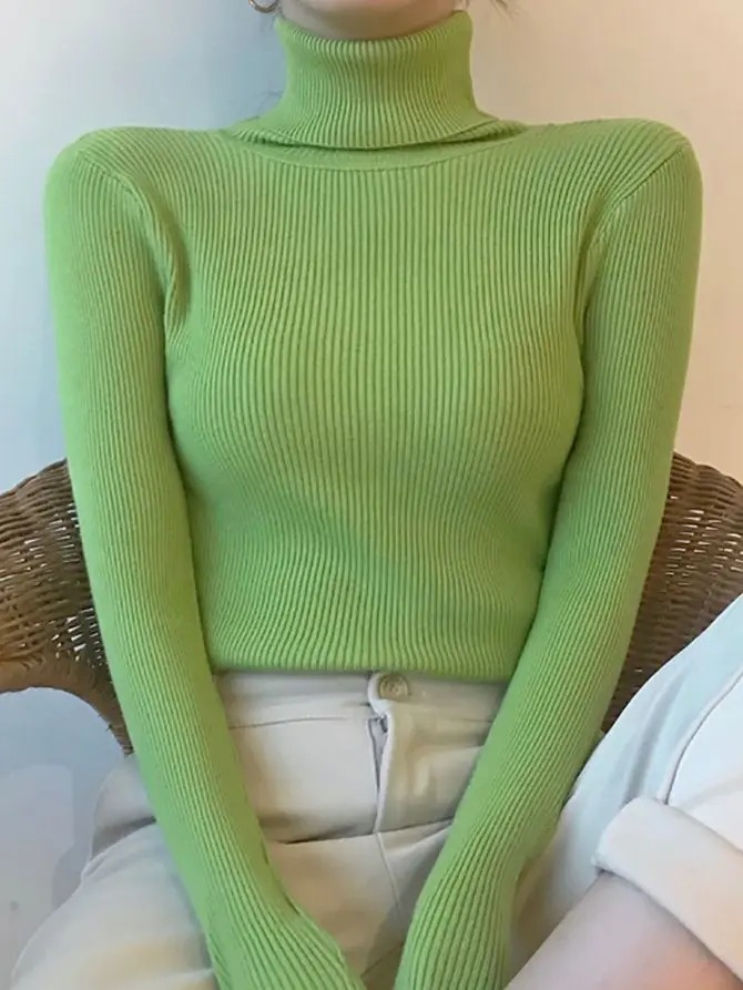 Women Fall Turtleneck Sweater For Women 2024 Autumn Winter