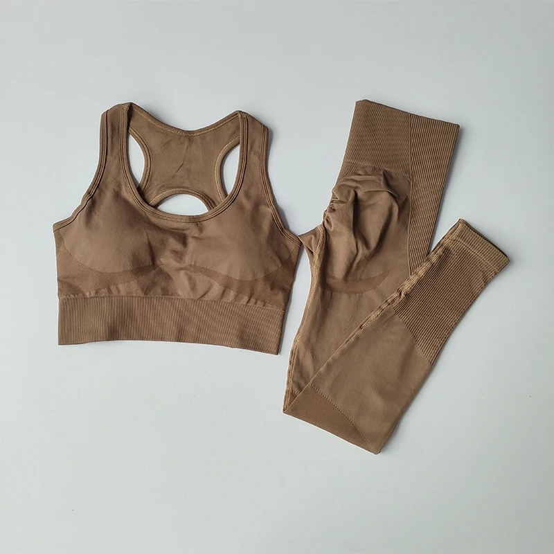2PCS Sports Bra And Running Leggings Yoga Suit