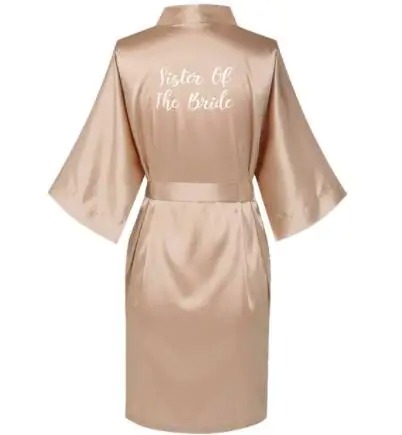 Satin Silk Robes  Wedding Bathrobe Bride Bridesmaid Dress 