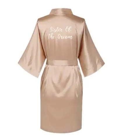 Satin Silk Robes  Wedding Bathrobe Bride Bridesmaid Dress 