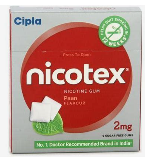 NICOTEX GUM 2MG PAAN 9S