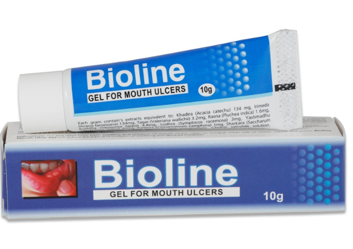 BIOLINE MOUTH ULCER 10GM – HERBAL GEL FOR ORAL CARE AND ULCER RELIEF
