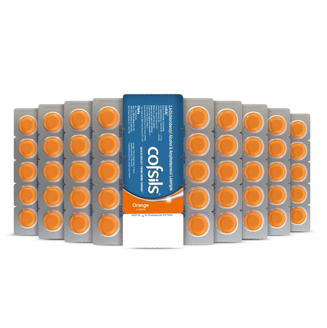 COFSILS ORANGE FLAVORED LOZENGES 20S JAR