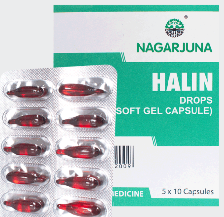 HALIN DROPS CAP 10S – AYURVEDIC NASAL DROPS FOR SINUS RELIEF AND NASAL CONGESTION