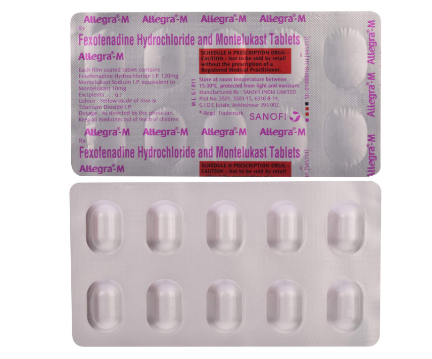 ALLEGRA M TAB 10S – EFFECTIVE ALLERGY RELIEF WITH DECONGESTANT