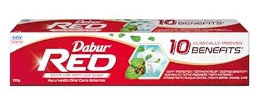 DABUR RED TOOTHPASTE 100GM – POWERFUL AYURVEDIC FORMULA FOR HEALTHY TEETH & GUMS