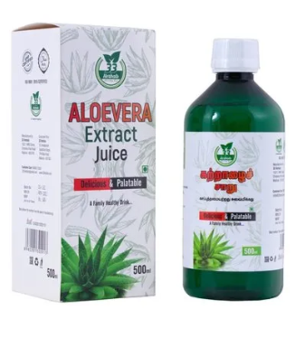 33H ALOE VERA JUICE 500ML KATTRALAI – PURE AND NATURAL ALOE VERA JUICE FOR HEALTH AND WELLNESS