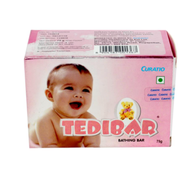 TEDIBAR BABY SOAP 75GM – GENTLE CLEANSING BAR FOR DELICATE BABY SKIN