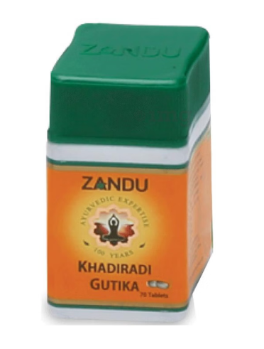 KHADIRADI GUTIKA 70S – AYURVEDIC RELIEF FOR THROAT & ORAL DISORDERS