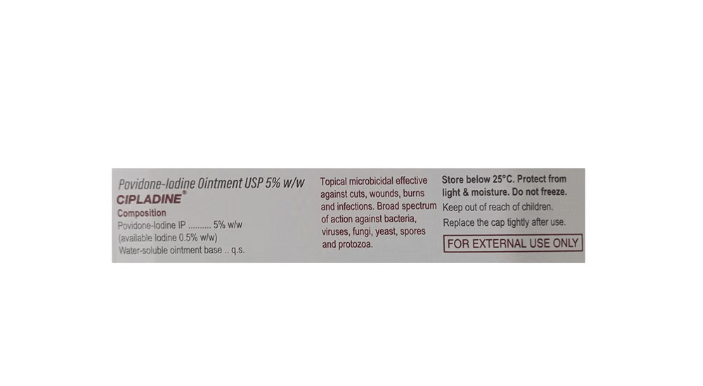 CIPLADINE OINTMENT 10GM – BROAD-SPECTRUM ANTISEPTIC FOR WOUND CARE