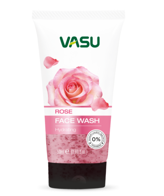 VASU ROSE FACE WASH 60ML – GENTLE CLEANSING AND HYDRATING FACE WASH