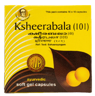 KSHEERABALA 101 CAPSULES [AVN] – POWERFUL AYURVEDIC FORMULA FOR JOINT AND NERVE HEALTH