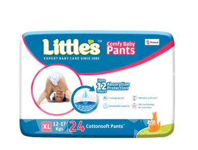 LITTLES COMFY PANTS XL-1S – SOFT AND ABSORBENT DIAPER PANTS FOR TODDLERS