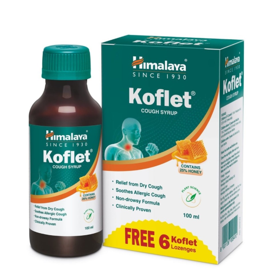 KOFLET SYRUP 100ML FOR RELIEVING COUGH AND SORE THROAT