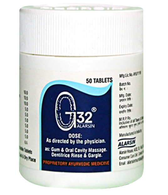 G. 32 TAB 100'S – AYURVEDIC RELIEF FOR GUM & DENTAL PROBLEMS