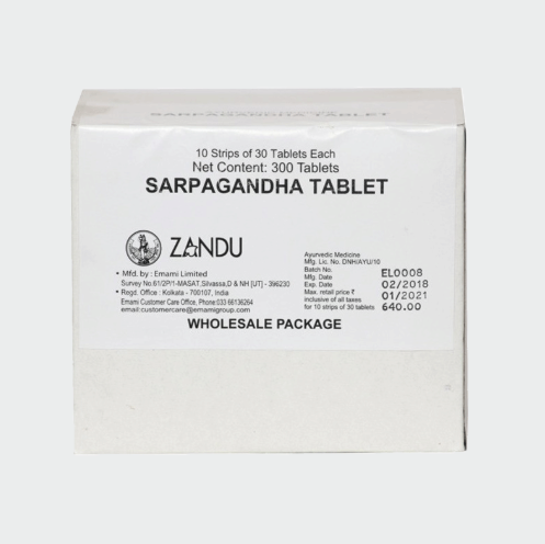 SARPAGANDHA TABLETS 40S – AYURVEDIC SUPPORT FOR BLOOD PRESSURE & CALMING THE NERVOUS SYSTEM