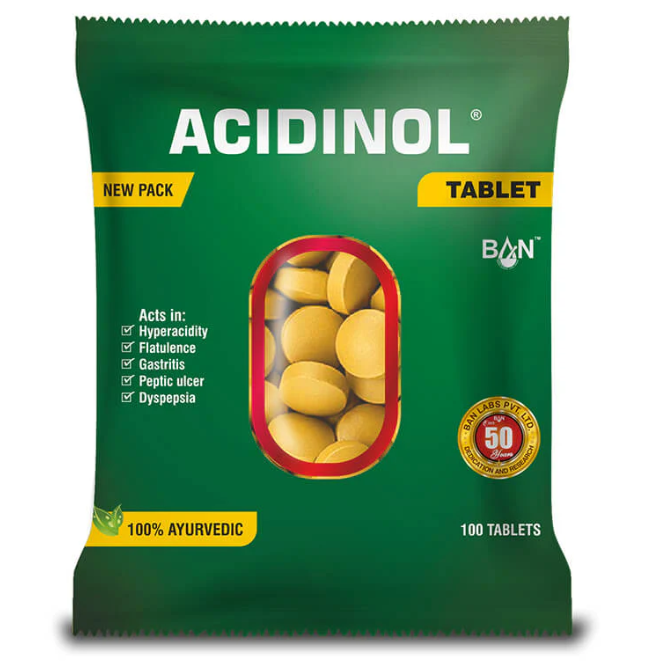 ACIDINOL 100S FOR ACIDITY, INDIGESTION, AND GAS RELIEF